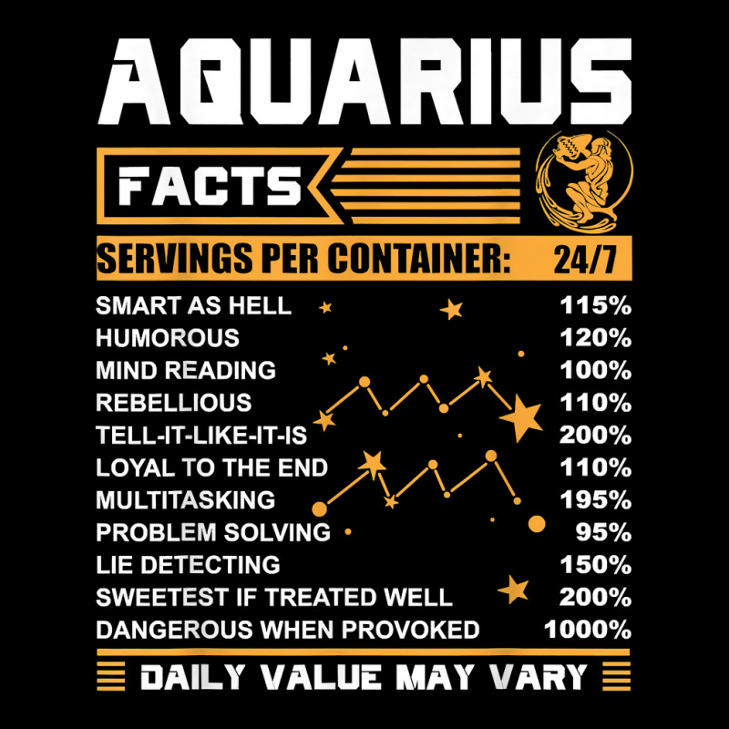 Aquarius Facts Zodiac  Funny Aquarius Birthday Gifts Adjustable Cap by Bradley | Artistshot