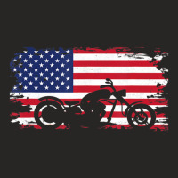 Limited Edition American Flag Motorcycle Motorcycle Ladies Fitted T-shirt | Artistshot