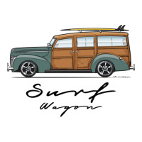 Surf Wagon Cloud Mist Gray V-neck Tee | Artistshot