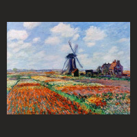 Monet Tulip Fields Ladies Fitted T-shirt | Artistshot