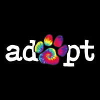 Trending Rescue Dog Shelter Dog Tie Dye Paw Print Adopt Don't Shop V-neck Tee | Artistshot