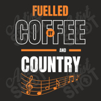 Fuelled By Coffee And Country Music Ladies Fitted T-shirt | Artistshot