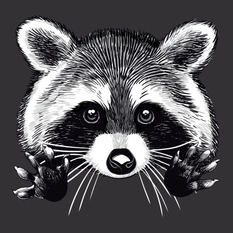 Digital Illustration Of A Little Raccoon Buddy. Vintage Hoodie | Artistshot