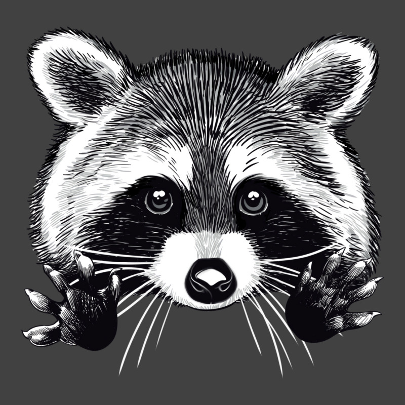 Digital Illustration Of A Little Raccoon Buddy. Vintage T-shirt | Artistshot