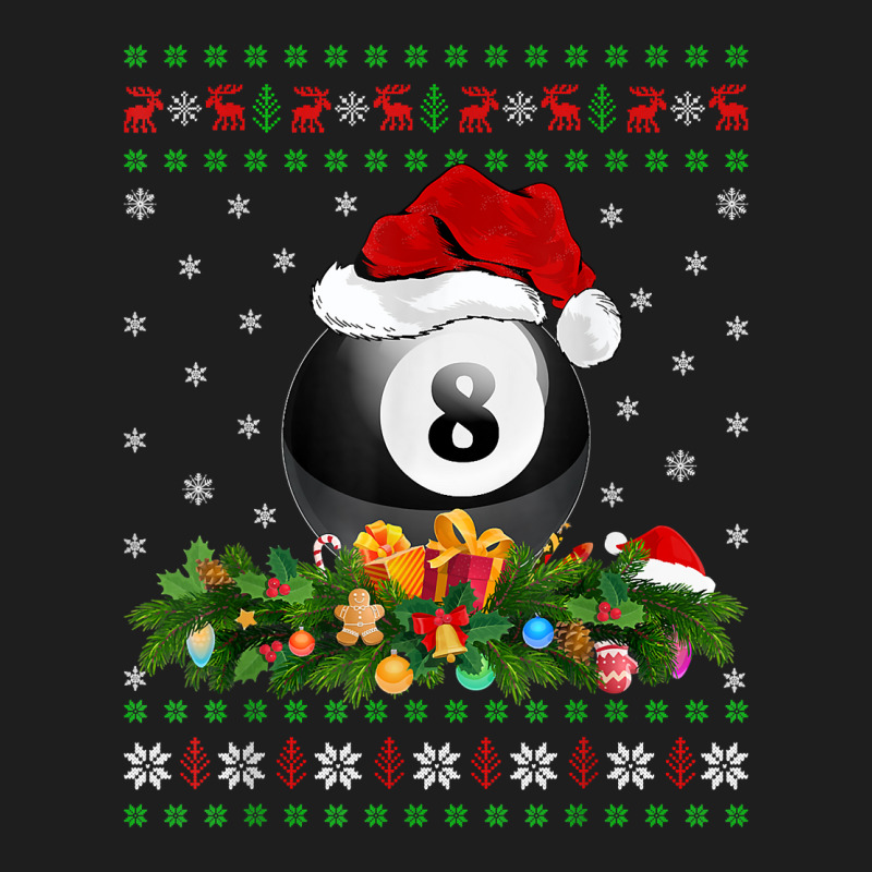 Billiards Sports Lover Xmas Santa Ugly Billiards Christmas T Shirt Classic T-shirt | Artistshot