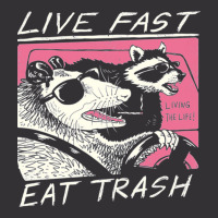 Live Fast Eat Trash Vintage Hoodie | Artistshot