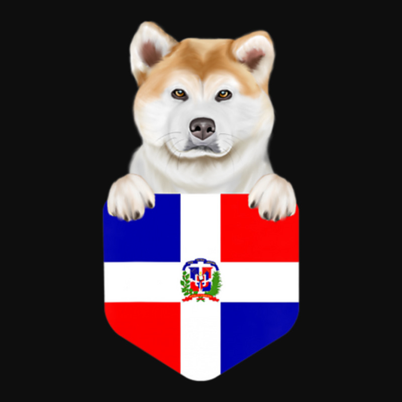 Limited Edition Dominican Republic Flag Akita Dog In Pocket Crop Top by hongquangd | Artistshot