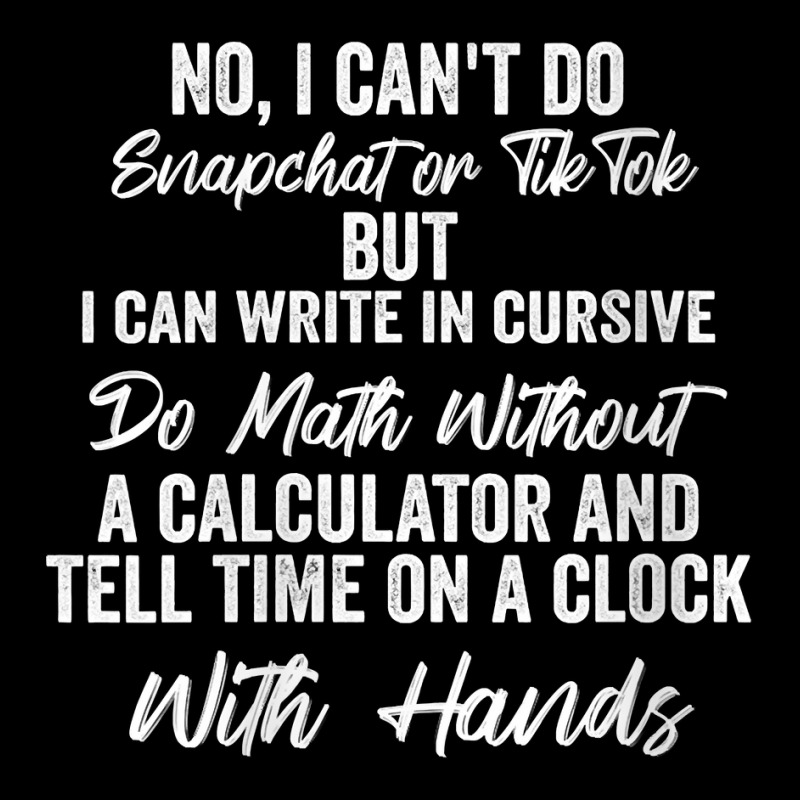 Womens I Can Write In Cursive Do Math Without A Calculator Funny V Nec Youth Zipper Hoodie by erinlorrai | Artistshot