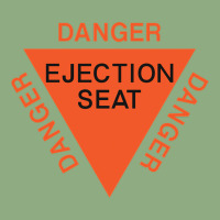 Orange Warning Sign Danger Danger Ejection Seat Usaf Martin Baker Stic Portrait Canvas Print | Artistshot