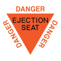 Orange Warning Sign Danger Danger Ejection Seat Usaf Martin Baker Stic Sticker | Artistshot