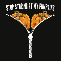 Funny Halloween Stop Staring At My Pumpkins Happy Halloween Scorecard Crop Tee | Artistshot