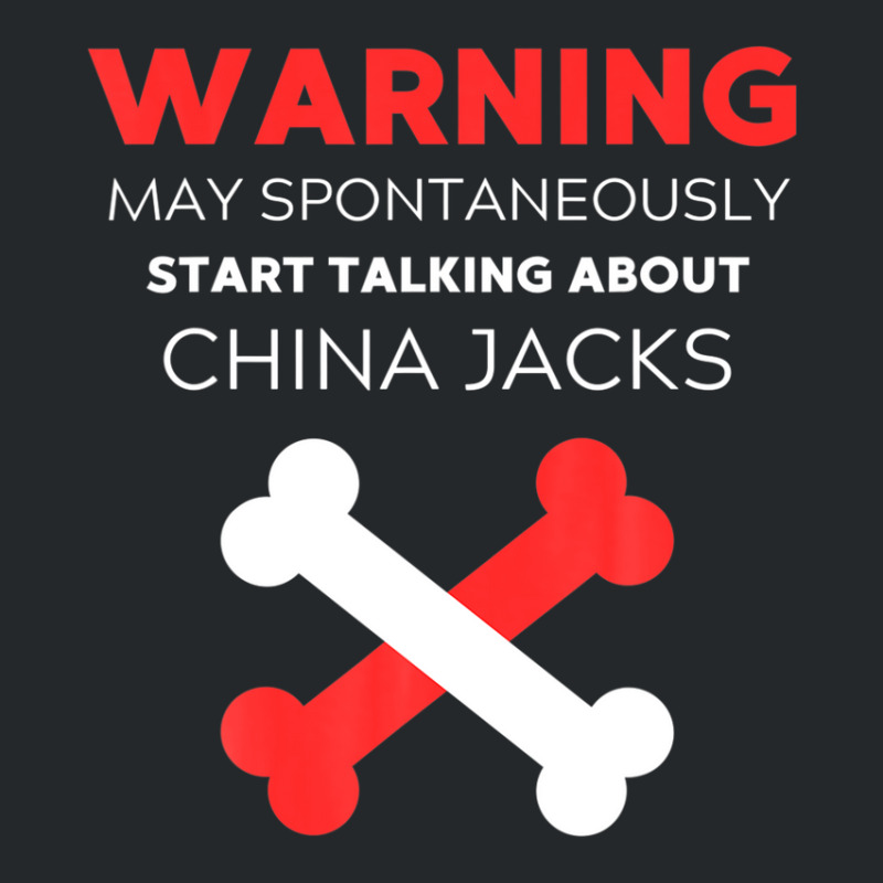 Warning May Spontaneously Start Talking About China Jacks Crewneck Sweatshirt | Artistshot