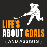 Limited Edition Life's About Goals Ice Hockey For Boys Ice Hockey Ladies Fitted T-shirt | Artistshot