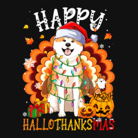 Hot Trend Happy Hallothanksmas Akita Inu Thanksgiving Xmas Graphic Youth T-shirt | Artistshot