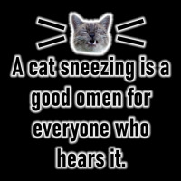 A Cat Sneezing Is A Good Omen For Everyone Who Hears It Zipper Hoodie | Artistshot