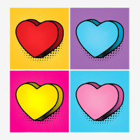 Candy Heart Pop Art Valentine S Day Graphic Baby Bibs | Artistshot