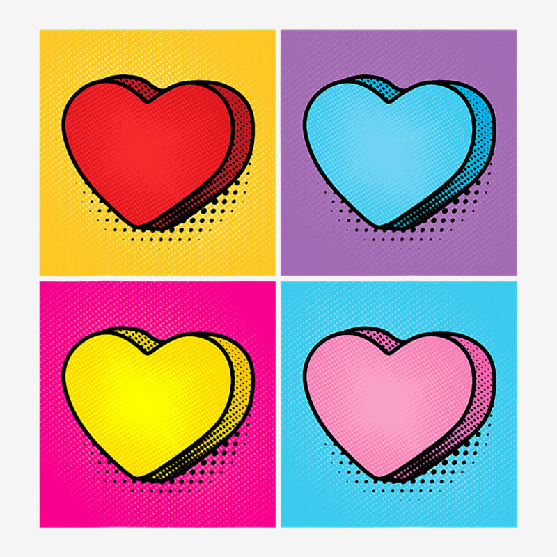 Candy Heart Pop Art Valentine S Day Graphic Baby Bibs | Artistshot