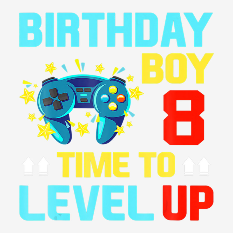 8th Birthday Boy 8 Time To Level Up 8 Year Old Video Game Metal Print