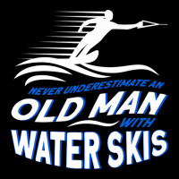 Never Underestimate An Old Man With Water Skis Waterski Premium T Shir Pocket T-shirt | Artistshot