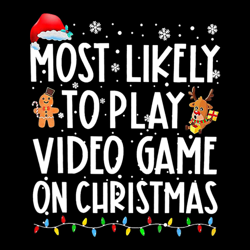 Most Likely To Play Video Games On Christmas Xmas Lights Adjustable Cap by gnazzobekism | Artistshot