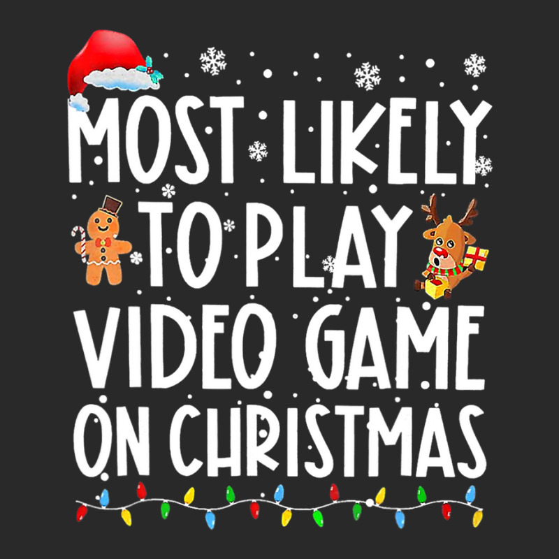 Most Likely To Play Video Games On Christmas Xmas Lights Printed hat by gnazzobekism | Artistshot