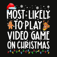 Most Likely To Play Video Games On Christmas Xmas Lights Scorecard Crop Tee | Artistshot