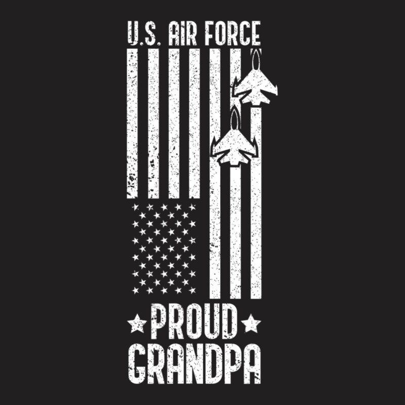 Limited Edition Us Proud Air Force Grandpa With American Flag Veteran T-shirt | Artistshot