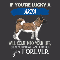 Trending If You're Lucky An Akita Will Come Into Your Life Ladies Curvy T-shirt | Artistshot