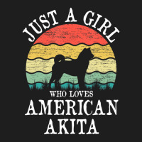 Limited Edition Just A Girl Who Loves American Akita Dog Lover Classic T-shirt | Artistshot