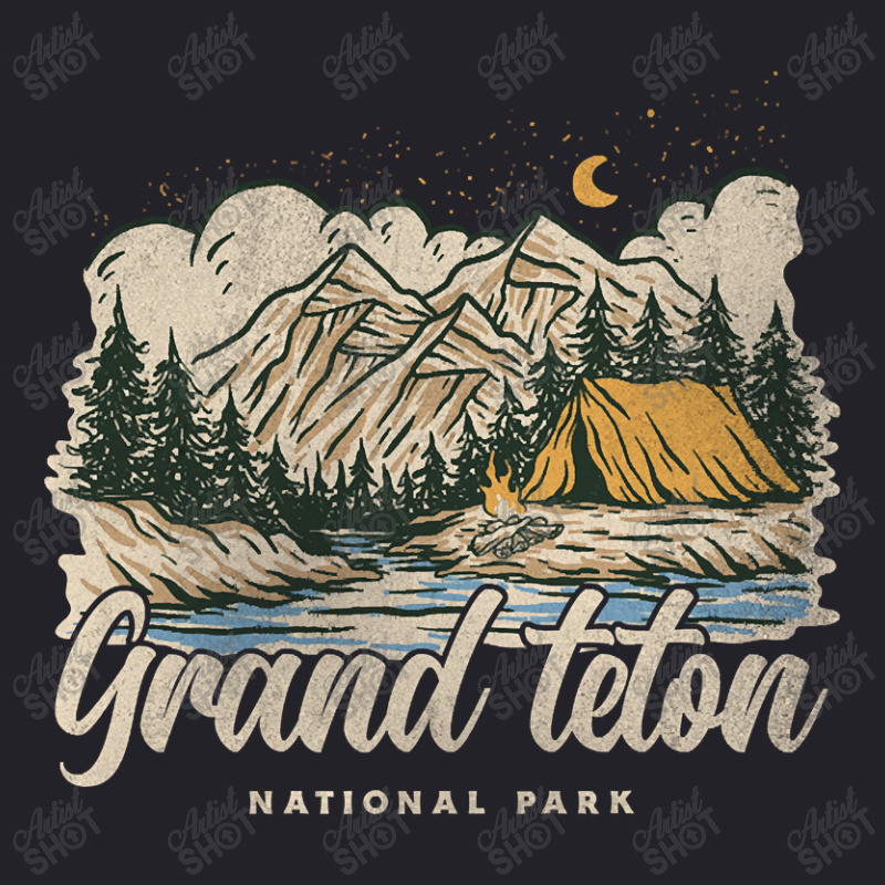 Trending Grand Teton National Park Unisex Sherpa-Lined Denim Jacket by laurynvanhoose | Artistshot