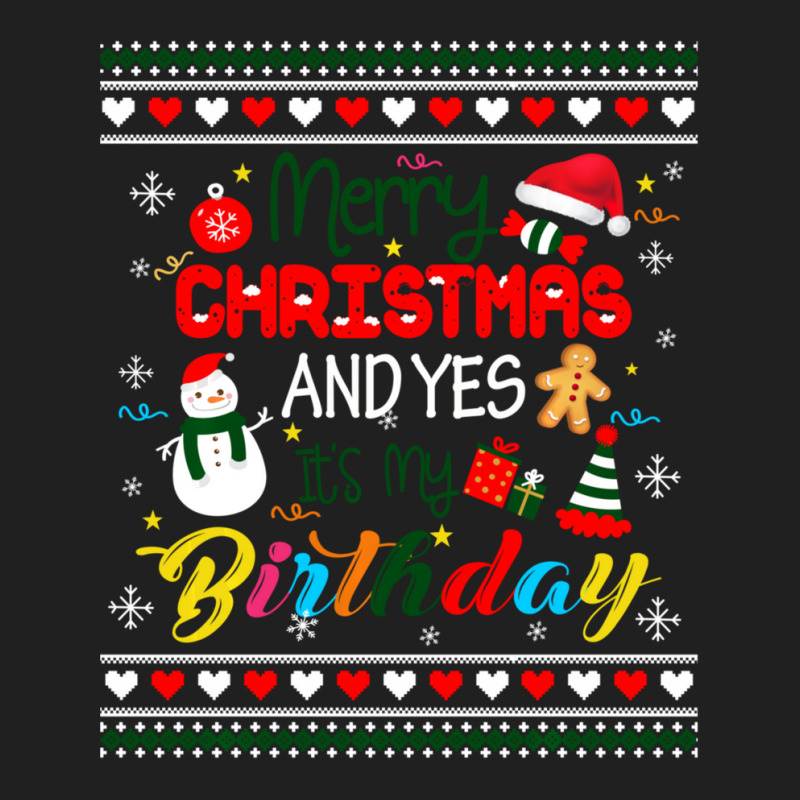 Trending Merry Christmas And Yes It's My Birthday Ugly Xmas Sweater Ladies Polo Shirt by Pannell Quintero | Artistshot