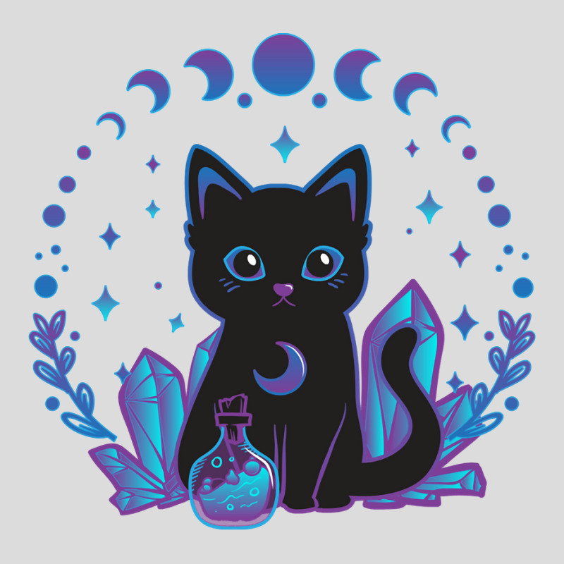 Cute Witchy Black Cat Crystal Alchemy Kawaii Pastel Goth Pullover Hood Men's Polo Shirt | Artistshot