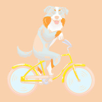 Australian Shepherd T  Shirt Australian Shepherd Dog With Bike T  Shir Cropped Hoodie | Artistshot