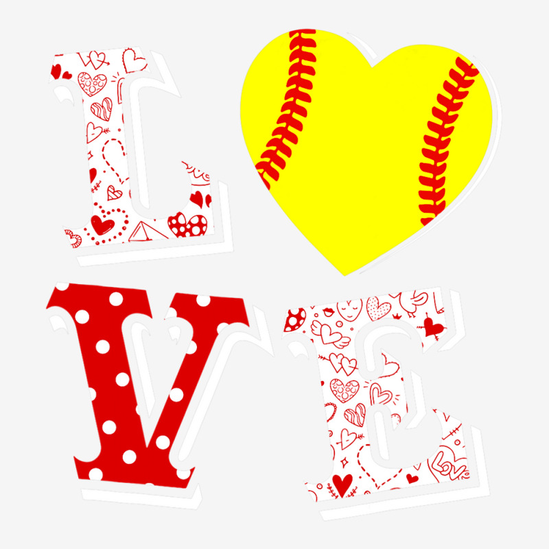 Valentine Love Softball Heart Valentine Day Women Men Gift Graphic Youth T-shirt | Artistshot