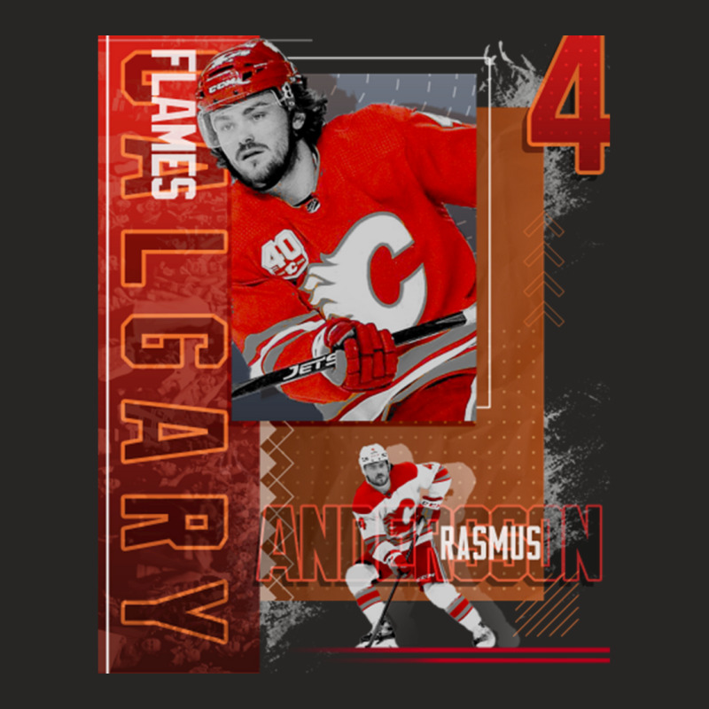 Rasmus Andersson Hockey Paper Poster Flames 2 Ladies Fitted T-Shirt by ArleanKah | Artistshot