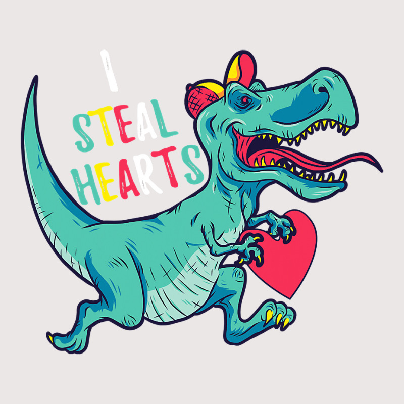 I Steal Hearts T Valentines Day Dinosaur Boys Kid (42) Pocket T-shirt | Artistshot