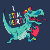 I Steal Hearts T Valentines Day Dinosaur Boys Kid (42) Men Denim Jacket | Artistshot