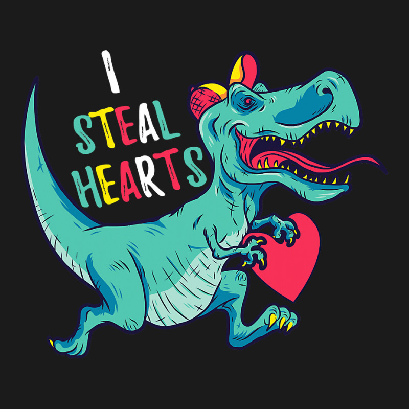 I Steal Hearts T Valentines Day Dinosaur Boys Kid (42) Full-length Apron | Artistshot