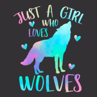 Just A Girl Who Loves Wolves Love Retro Vintage Hoodie | Artistshot