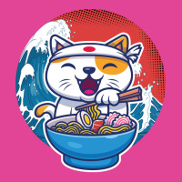 Ramen Wave Cat Kawaii Humor Retro T-shirt | Artistshot