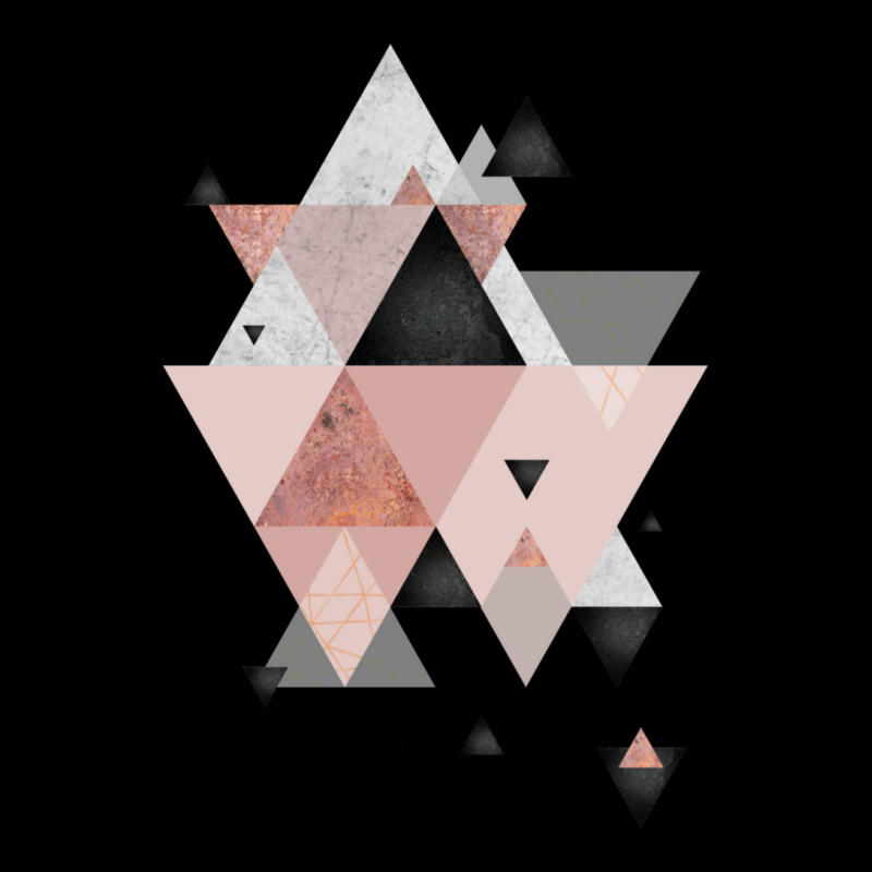 Geometric Compilation In Rose Gold And Blush Pink V-neck Tee | Artistshot