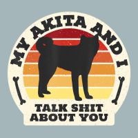 Trending My Akita And I Talk Shit About You Dog Men Retro Unisex Sherpa-lined Denim Jacket | Artistshot