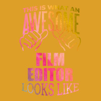 Film Editor Funny Saying In Watercolor Classic Red 70s T-shirt | Artistshot