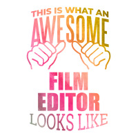 Film Editor Funny Saying In Watercolor Classic Red 70s V-neck Tee | Artistshot