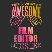 Film Editor Funny Saying In Watercolor Classic Red 70s Exclusive T-shirt | Artistshot