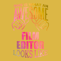 Film Editor Funny Saying In Watercolor Classic Red 70s Classic T-shirt | Artistshot