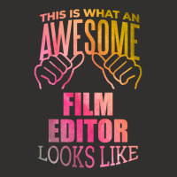 Film Editor Funny Saying In Watercolor Classic Red 70s Champion Hoodie | Artistshot