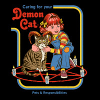 Caring For Your Demon Cat Vintage Men's 3/4 Sleeve Pajama Set | Artistshot