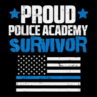 Trending Proud Police Academy Survivor Us Flag Thin Blue Line Graphic T-shirt | Artistshot