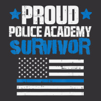 Trending Proud Police Academy Survivor Us Flag Thin Blue Line Vintage Hoodie | Artistshot